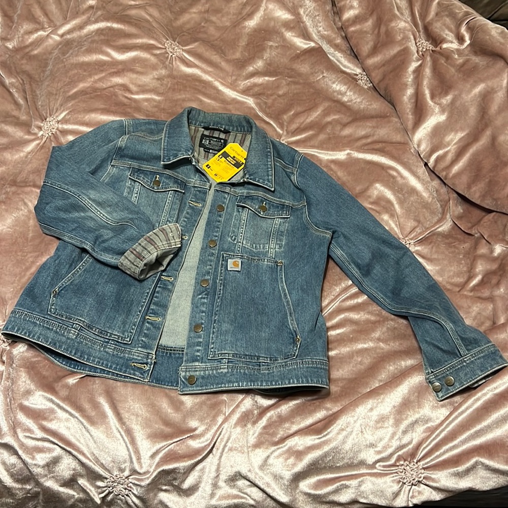 New Carhartt Rugged Flex Denim Jacket Relaxed Fit